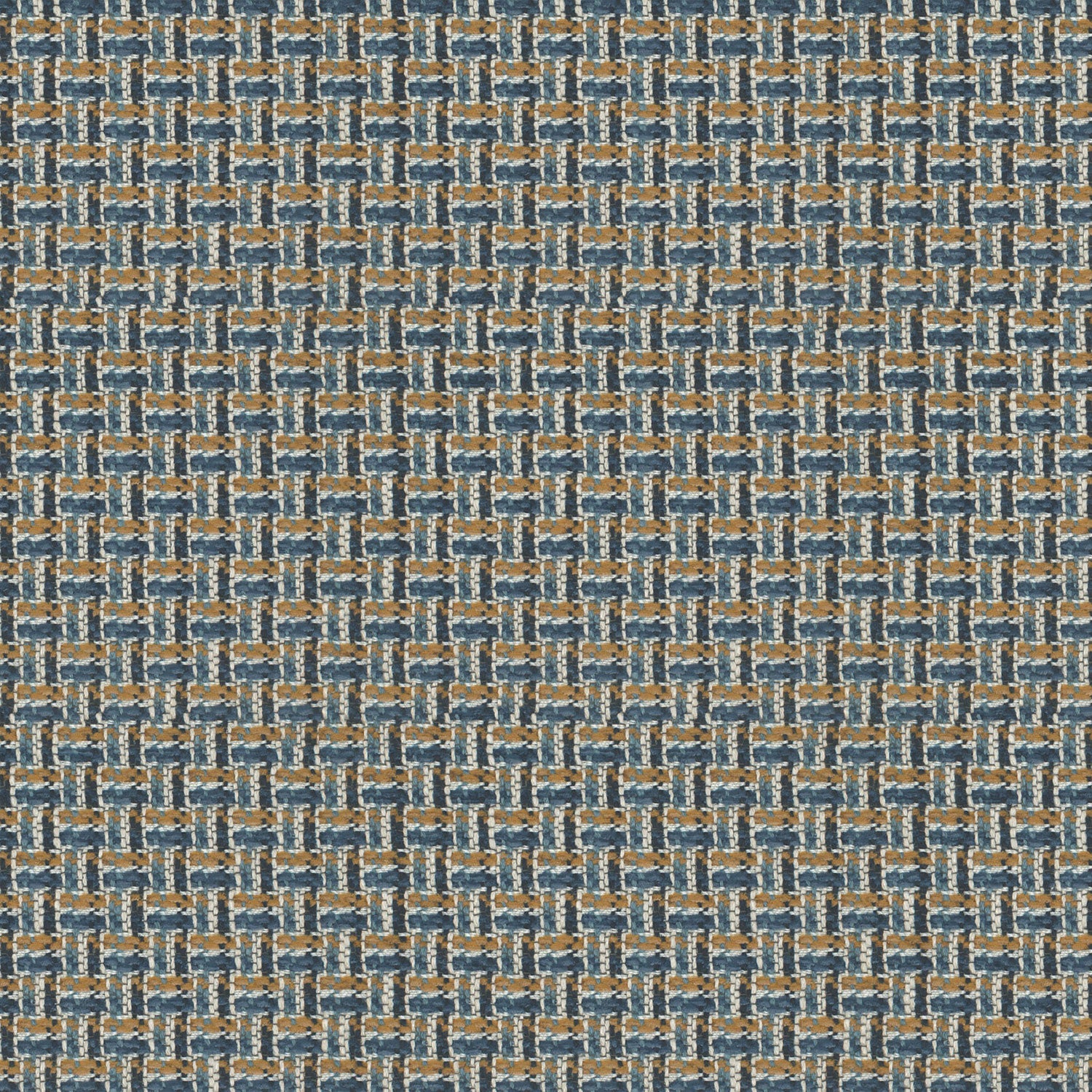 Printed linen fabric with textural weave pattern in beige colours for upholstery.