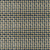 Printed linen fabric with textural weave pattern in brown and blue colours for upholstery.