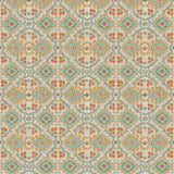 Printed velvet fabric with an oriental geometric design in multicolours, for upholstery and curtain use