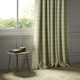 Curtains in a luxury Scottish cream wool tartan fabric