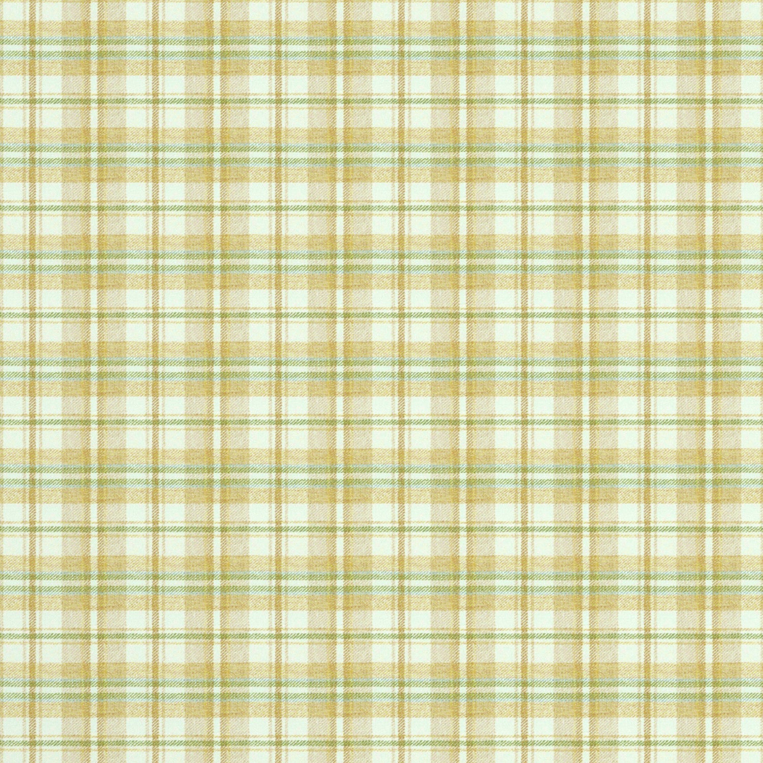 Fabric swatch of a luxury Scottish cream wool tartan fabric suitable for curtains and upholstery