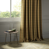 Curtains in a luxury Scottish rust-toned wool tartan fabric