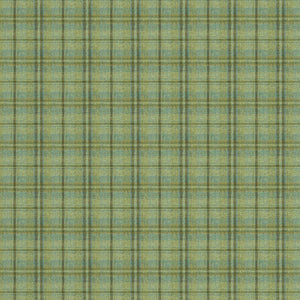 Fabric swatch of a luxury Scottish green wool tartan fabric suitable for curtains and upholstery