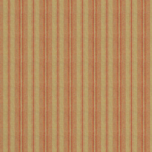 Fabric swatch of a luxury Scottish orange and neutral wool striped fabric suitable for curtains and upholstery