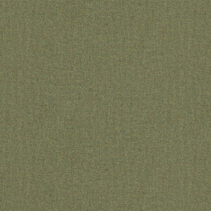 Fabric swatch of a dark green Scottish wool herringbone fabric for curtains and upholstery