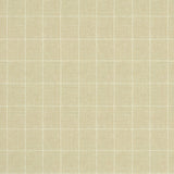 Fabric swatch of a cream Scottish wool windowpane check fabric for curtains and upholstery