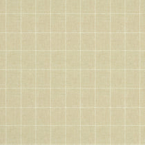 Fabric swatch of a cream Scottish wool windowpane check fabric for curtains and upholstery