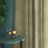 Velvet curtain in cream