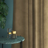Velvet curtain in brown