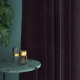 Velvet curtain in purple