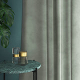 Velvet curtain in grey