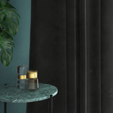 Velvet curtain in grey