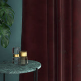 Velvet curtain in brown