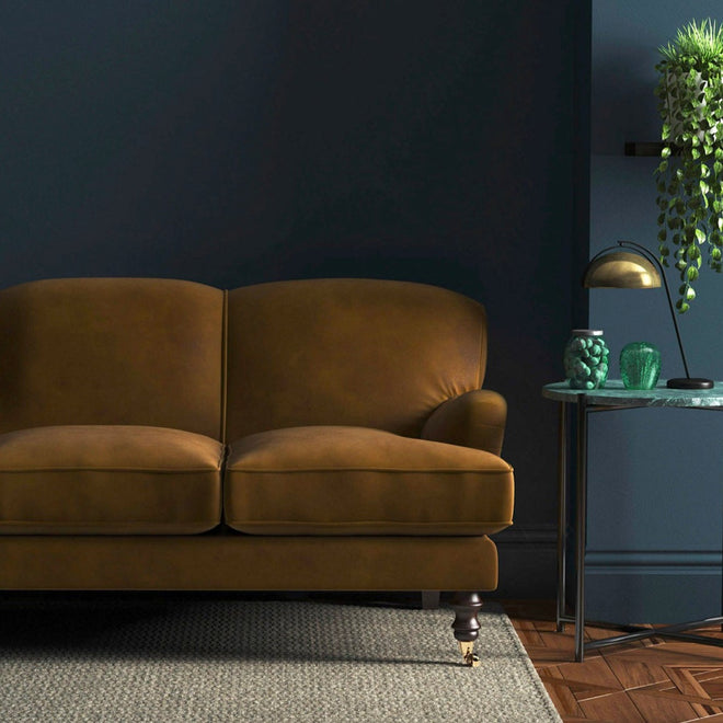 Cognac sale velvet couch
