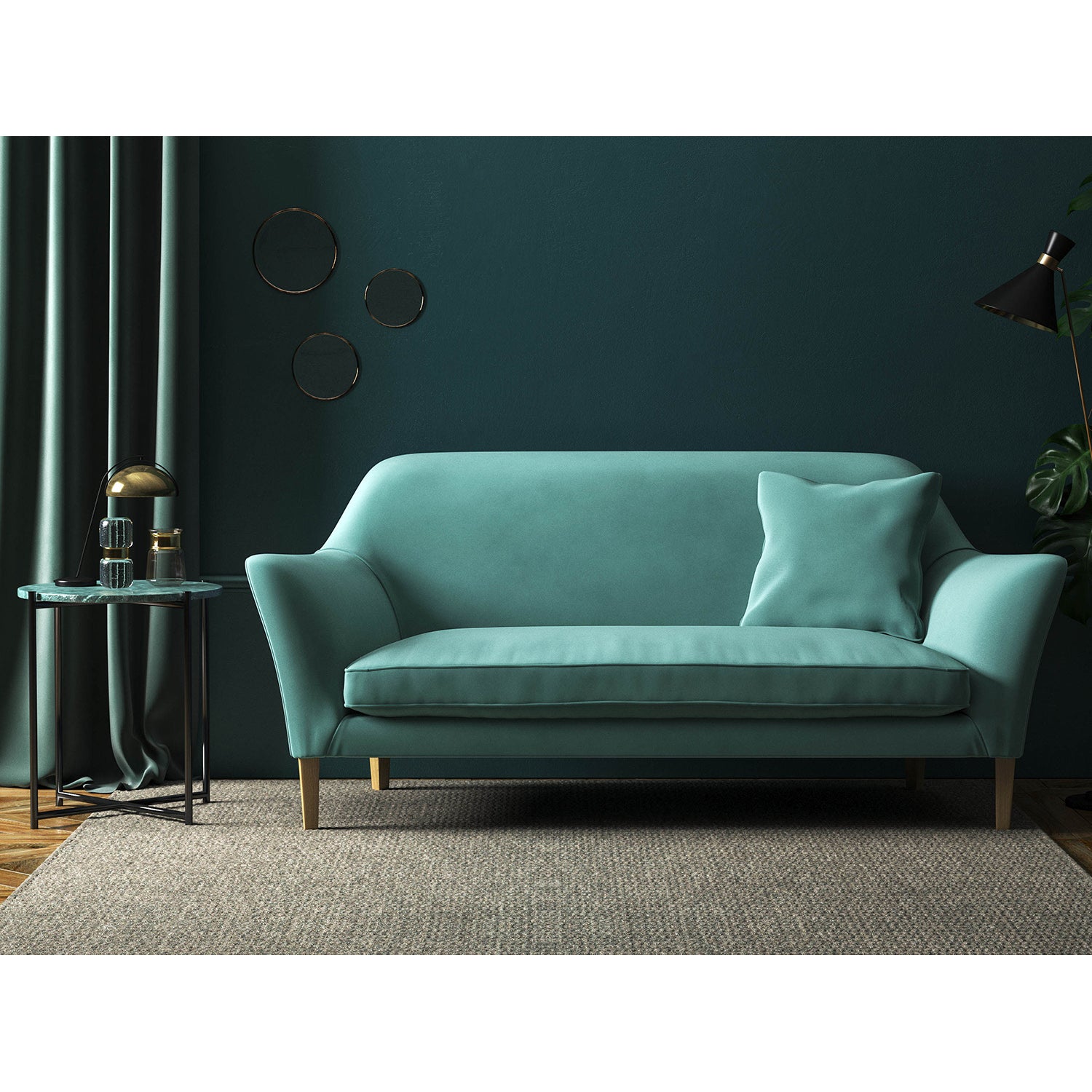 Upholstery - | | Linwood Fjord Velvet Fabric Omega