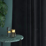 Velvet curtain in blue