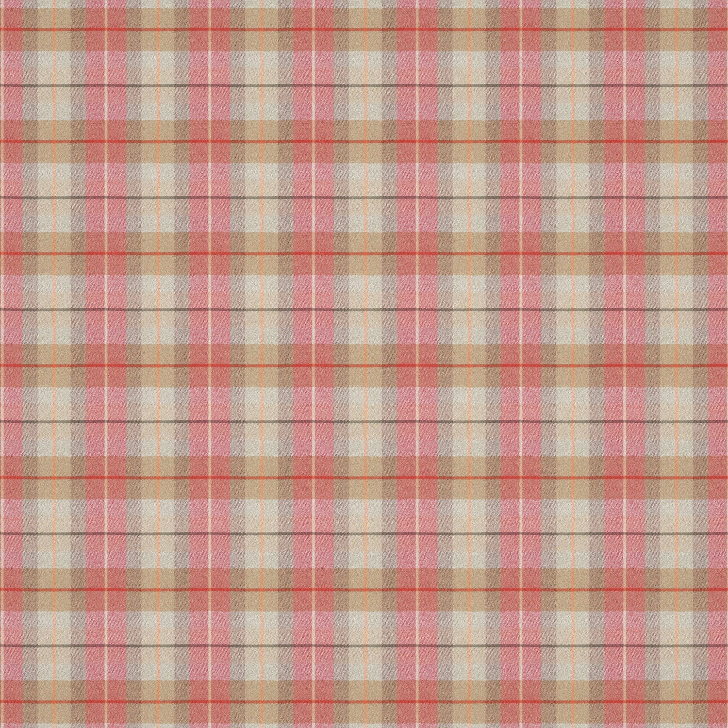 Brunswick Check - Salmon Check | Wool Fabric | Linwood