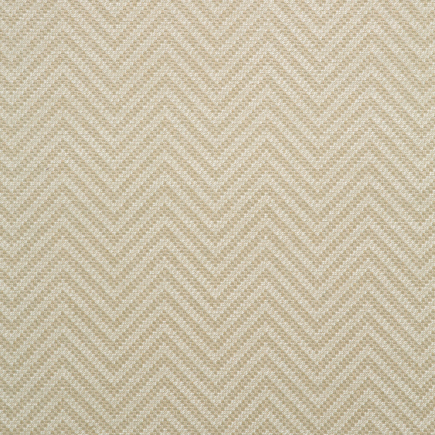 Fabric swatch of a neutral herringbone weave fabric for curtains and upholstery