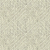 Grey fabric suitable for curtains and upholstery with a white woven geometric design