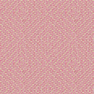 Pink fabric suitable for curtains and upholstery with a light geometric woven design