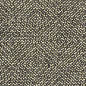 Charcoal fabric with a light geometric woven design