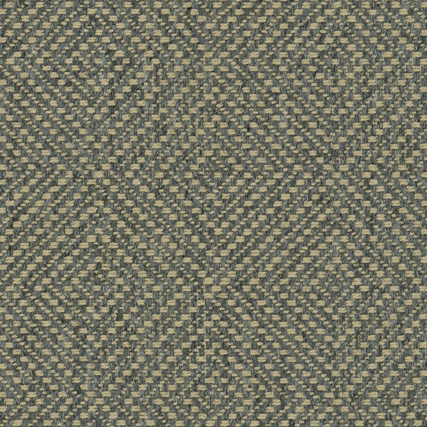 Grey fabric suitable for curtains and upholstery with a light woven geometric design