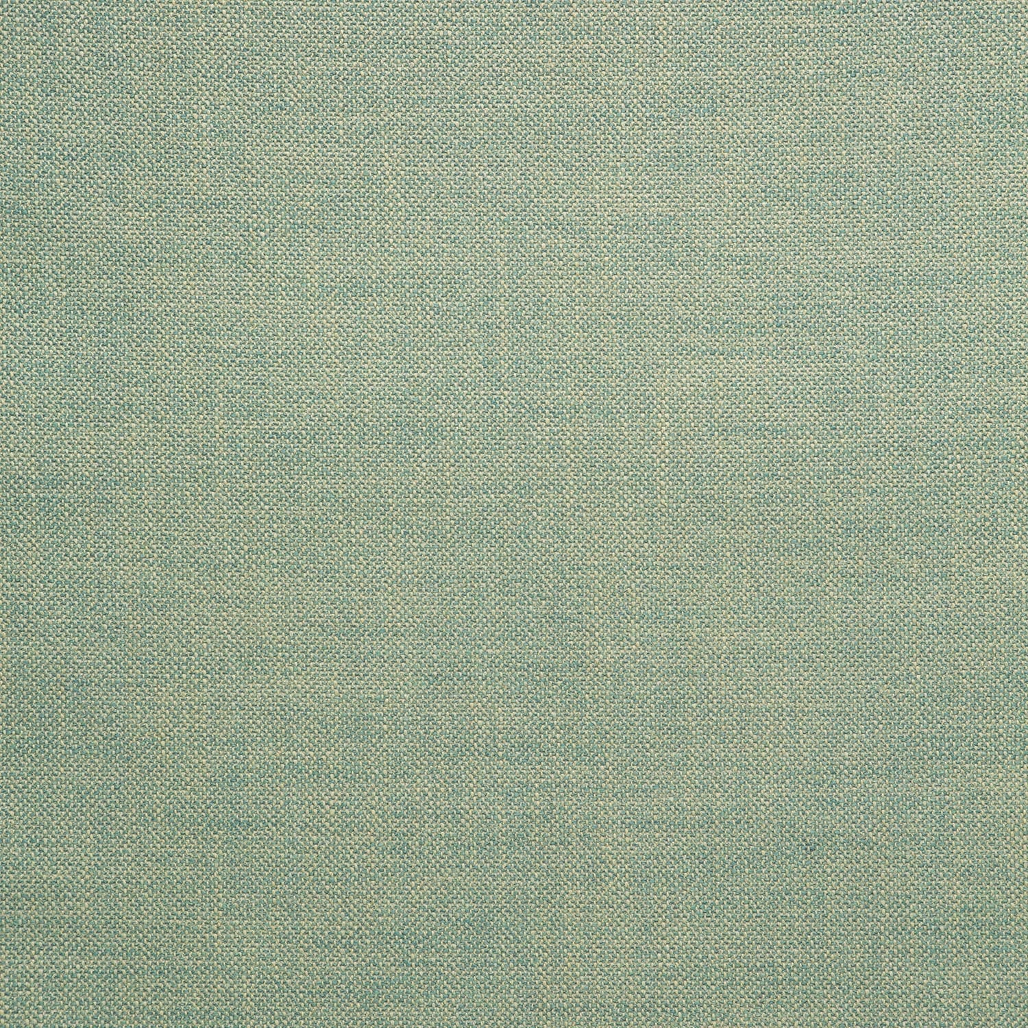 Fabric swatch of a plain turquoise weave fabric for upholstery