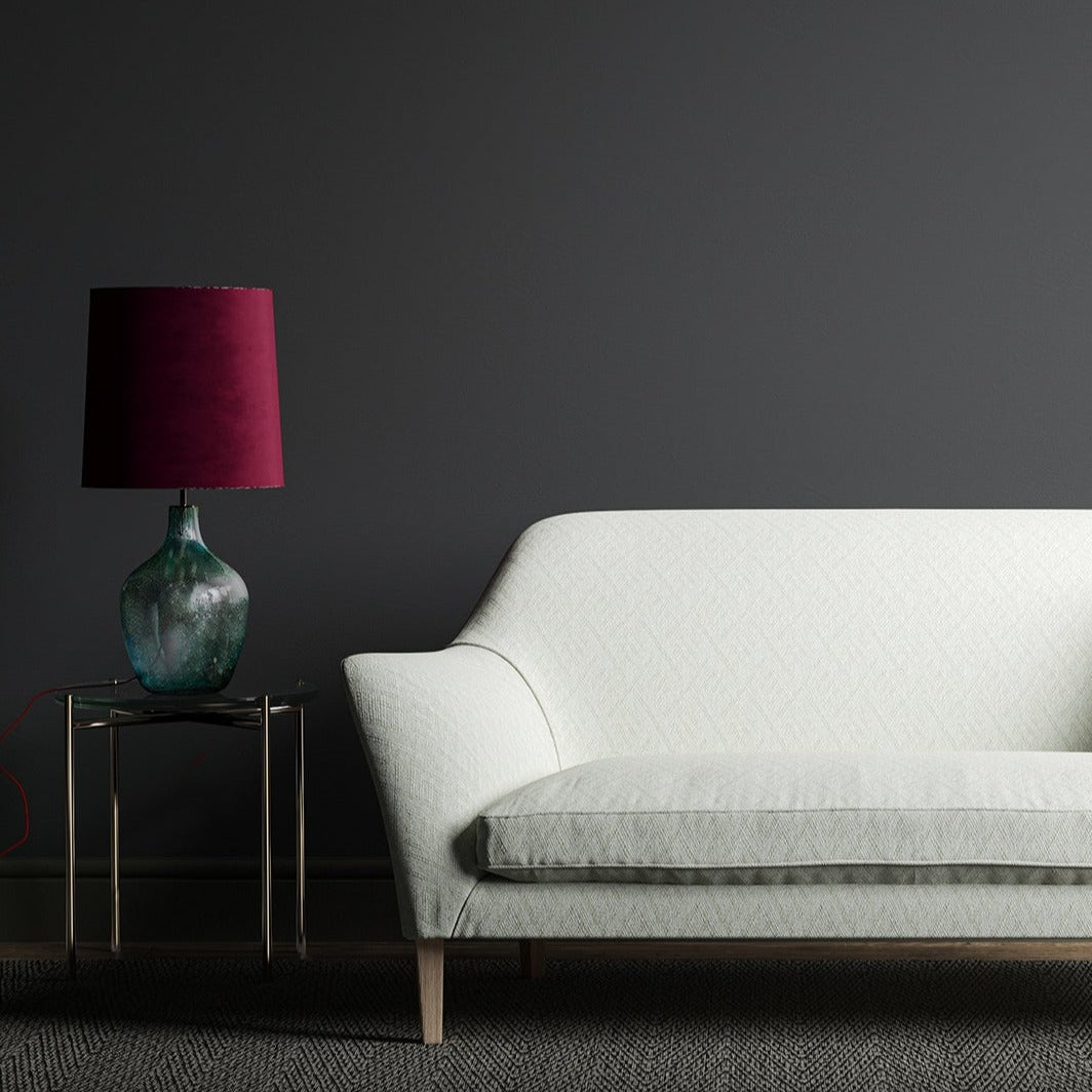 Sofa in a cream geometric weave fabric