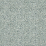 Blue fabric with white tropical print for curtains and upholstery