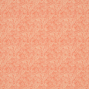 Orange woven fabric with small white print for curtains and upholstery