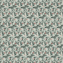 Tropical leaf print fabric for curtains and upholstery with blue and grey colours