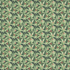 Tropical leaf fabric for curtains and upholstery with green and navy colours