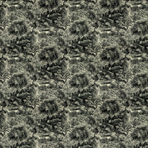 Sample of a luxurious printed velvet featuring a scenic/semi tropical design