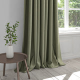 Curtain in a plain grey washable cotton fabric