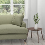 Sofa in a plain grey cotton washable upholstery fabric
