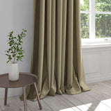 Curtain in a brown plain cotton washable fabric