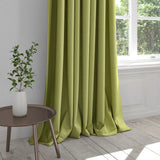 Plain lime green curtain in a cotton fabric