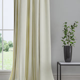 Curtain in a plain fabric, colour Eggshell.