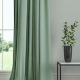 Curtain in a plain fabric, colour Waterfall.