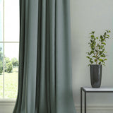 Curtain in a plain fabric, colour Pebble.