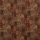Fabric swatch of a patterned velvet fabric with an antique carpet feel.