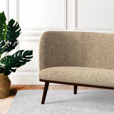 Sofa in a yellow tweed style fabric for upholstery use