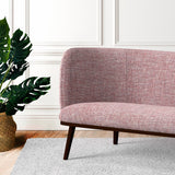 Sofa in a pink tweed style fabric for upholstery use