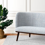 Sofa in a blue tweed style fabric for upholstery use