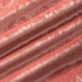 Luxury pink crushed velvet fabric with stain resistant finish for curtains and upholstery
