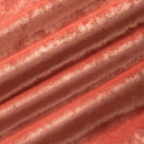Luxury orange crushed velvet fabric with stain resistant finish for curtains and upholstery