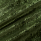 Luxury green crushed velvet fabric with stain resistant finish for curtains and upholstery
