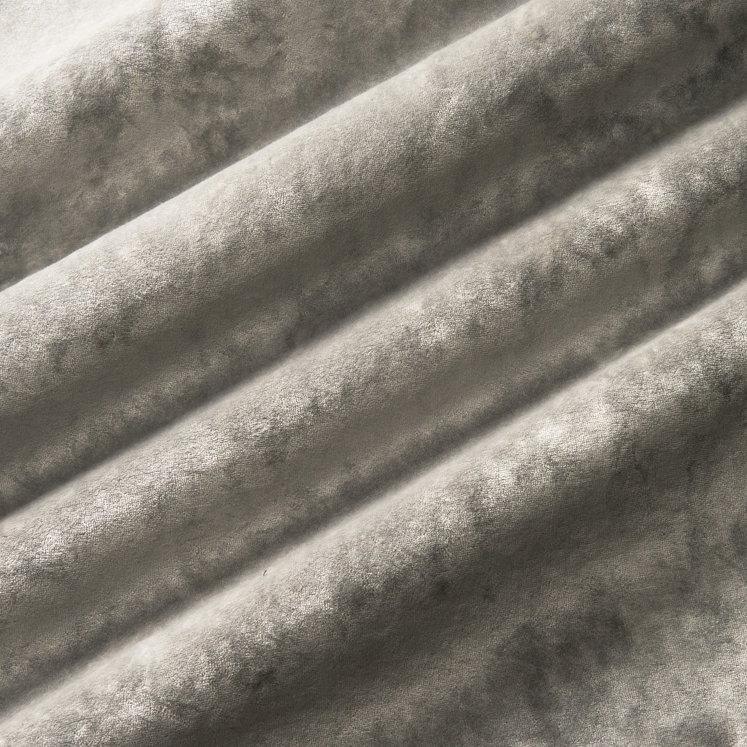 Luxury grey crushed velvet fabric with stain resistant finish for curtains and upholstery