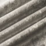 Luxury grey crushed velvet fabric with stain resistant finish for curtains and upholstery