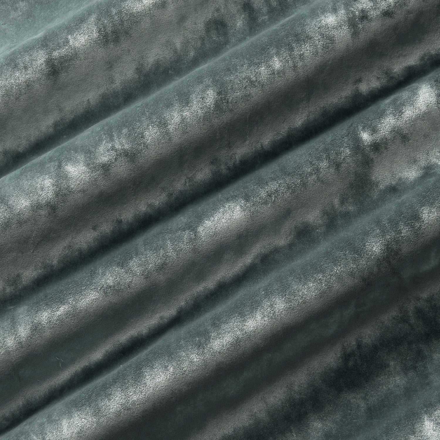 Luxury blue crushed velvet fabric with stain resistant finish for curtains and upholstery